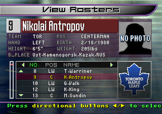 NHL Blades of Steel 2000 screenshot 5 for Playstation